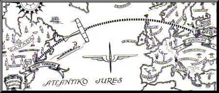 The flight of Darius and Girenas - New York to Kaunas - 15th July 1933