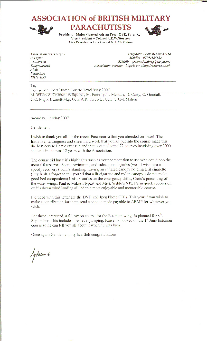 Graeme Taylor letter - click for larger PDF