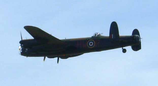 Lancaster bomber over Texel airfield