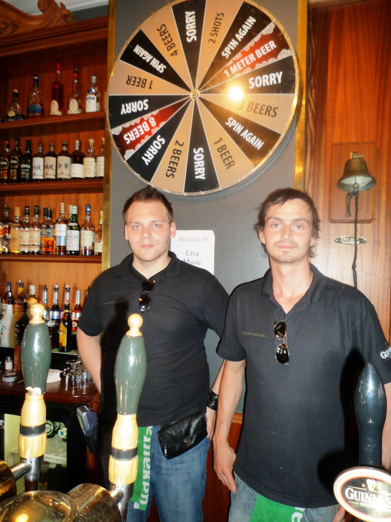 barmen at one of the pubs in Reykjavik - they look really friendly don't they?